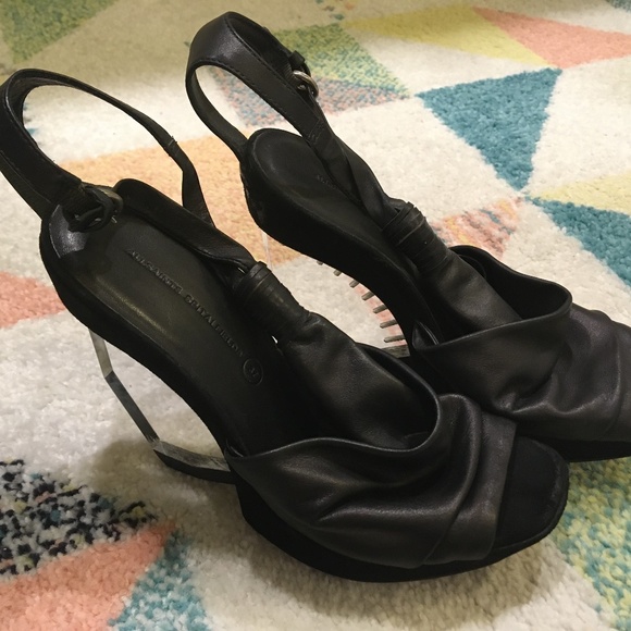 All Saints Spitalfields Lucite Wedge Sandals-Size 37 - Picture 7 of 16